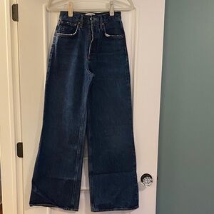 Agolde Midnight Blue Wide-Leg Jeans
